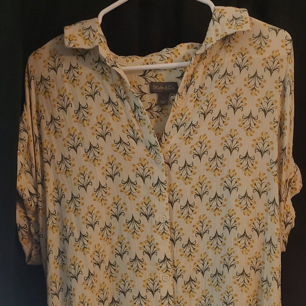 Style&Co yellow flower dress
